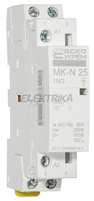 Контактор модульний АСКО-УКРЕМ MK-N 1P 25A 1NO (A0040030022)