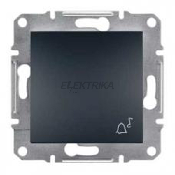 Вимикач "Дзвінок" кнопковий Schneider Electric Asfora самозатискний антрацит (EPH0800171)