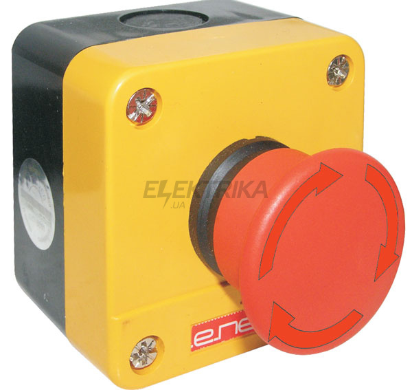 Кнопковий пост e.cs.stand.1.reset stop, (грибок-стоп з фікс.; J174)