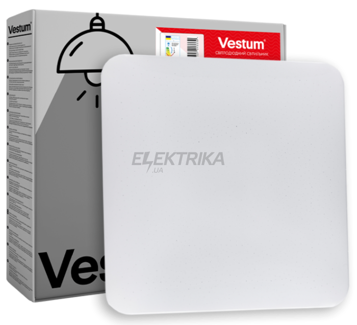 Стельовий світильник Vestum QUATRO матовий 30W 380*380*65мм 4000К (VS-90061)