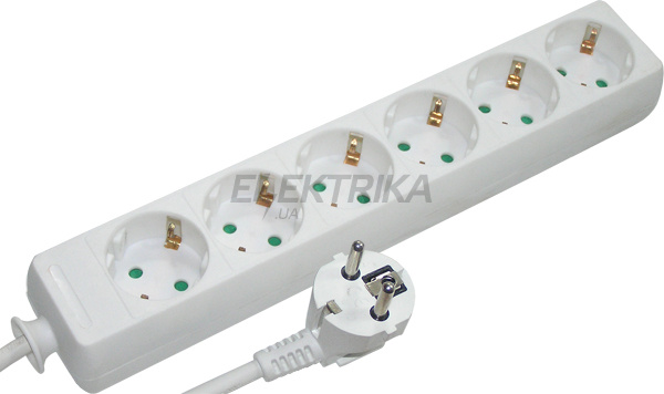 Подовжувач e.es.6.5.zb 6 гнізд, 5м, з з/к, baby protect