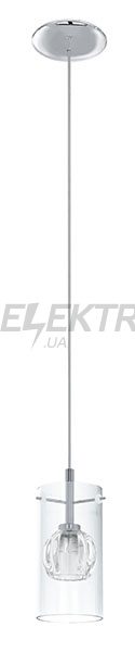 Світильник підвісний 1х33Вт G9, прозорий/сірий, 93102