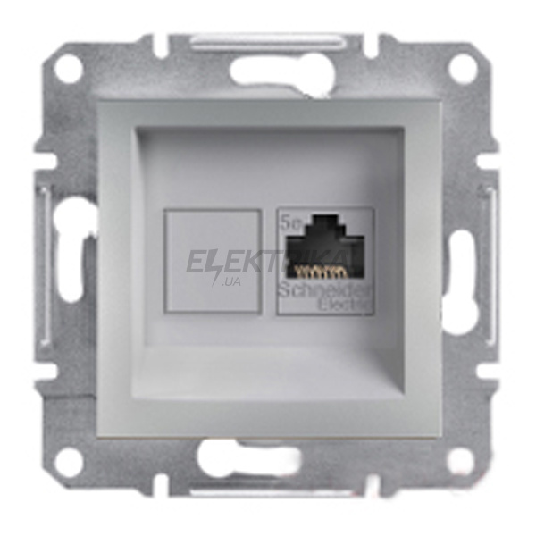 Розетка комп'ютерна RJ45 Schneider Electric Asfora алюміній (EPH4300161)