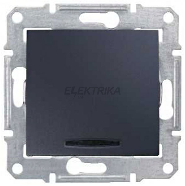 Перемикач одноклавішний із підсвічуванням Schneider Electric Sedna графіт (SDN1500270)