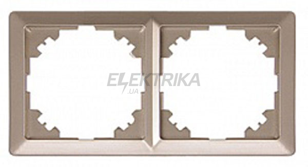 Рамка e.lux.10044L.2.fr.nickel 2-місна, "нікель"
