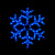 Гірлянда зовнішня DELUX MOTIF Snowflake 55см 12 flash синій EN IP44 (90012964)