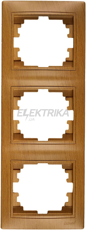 Рамка 3 поста вертикальна Lezard Mira б/вст дуб темний (701-5100-153)