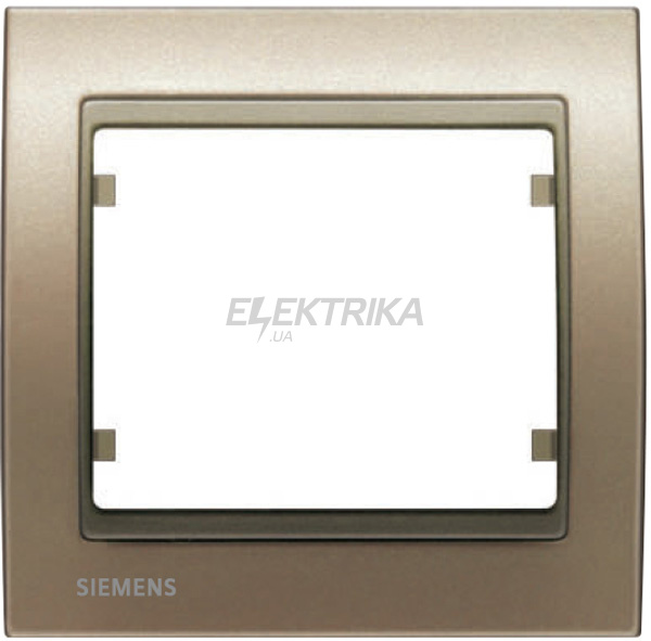 Рамка 1 пост Siemens Mega бронза (S22001 BN)