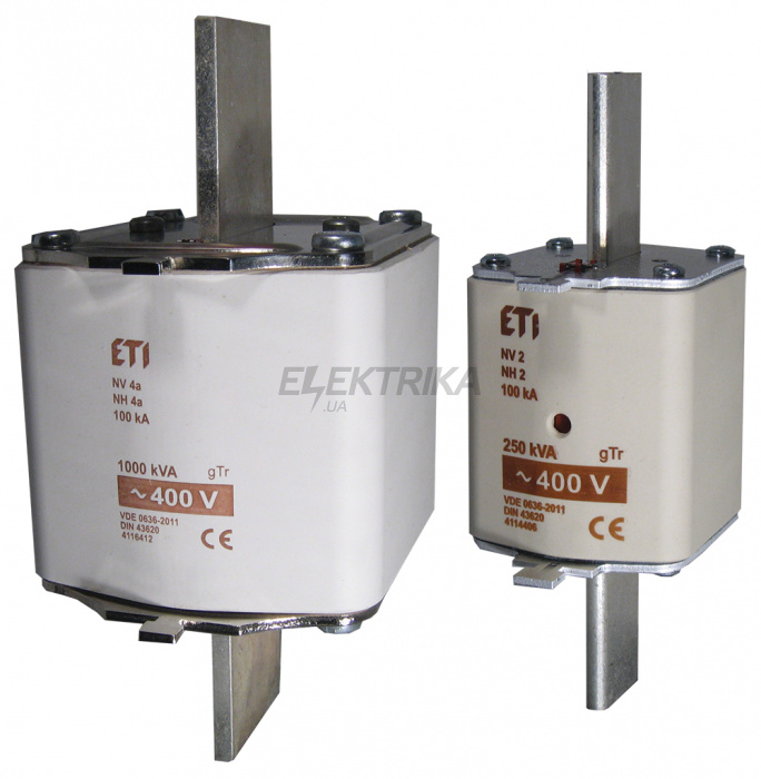 Плавка вставка запобіжник ETI NH2 gTR 144A/400V 100kVA 004114402