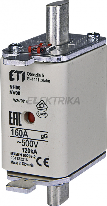 Плавка вставка запобіжник ETI NH00 gG 63A/690V 004182312