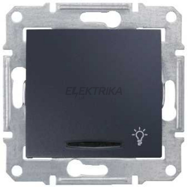 Кнопка "світло" із підсвічуванням Schneider Electric Sedna графіт (SDN1800170)