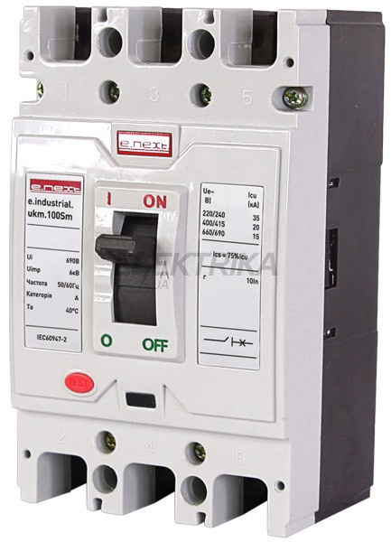 Шафний автоматичний вимикач e.industrial.ukm.1600Sm.1000, 3р, 1000А