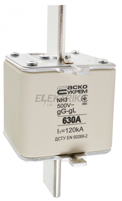 Запобіжник ножовий плавкий АСКО-УКРЕМ NH3 630A gG (A0050010041)