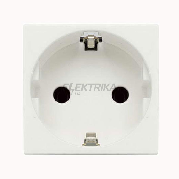 Розетка SCHUKO зі шторками та безгвинтовими клемами Zenit N2288.6 BL, білий