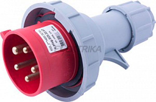 Силова вилка переносна e.plug.025.32.67, 5п., 400В, 32А, IP 67