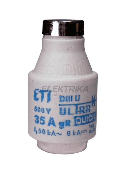 Плавка вставка запобіжник ETI DIII UQ gR 50A 500V 004323002
