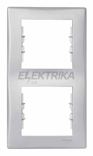 Рамка 2-постова вертикальна Schneider Electric Sedna алюмінієва (SDN5801160)