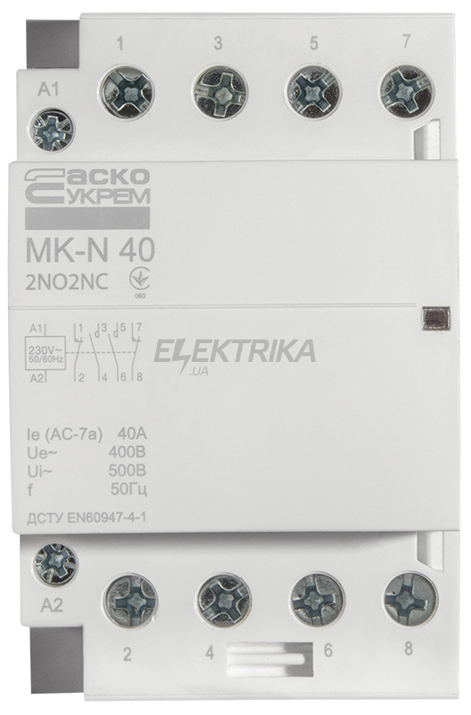Контактор модульний АСКО-УКРЕМ MK-N 4P 40A 2NO2NC (A0040030036)