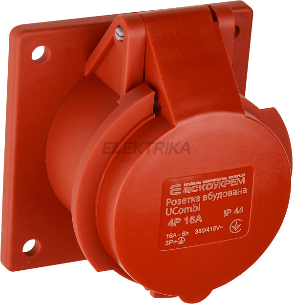 Розетка вбудована серії UCombi 4P 16A IP 44 (A0080010160)