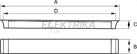 Світильник накладний світлодіодний з розсіювачем ELM Divo 36W 6500К 26-0101
