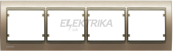 Рамка 4 пост Siemens Mega бронза (S22004 BN)