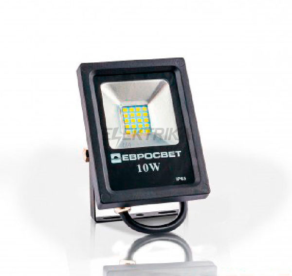 Прожектор світлодіодний EVRO LIGHT ES-10-01, 95-265V, 6400K, 550Lm, SMD