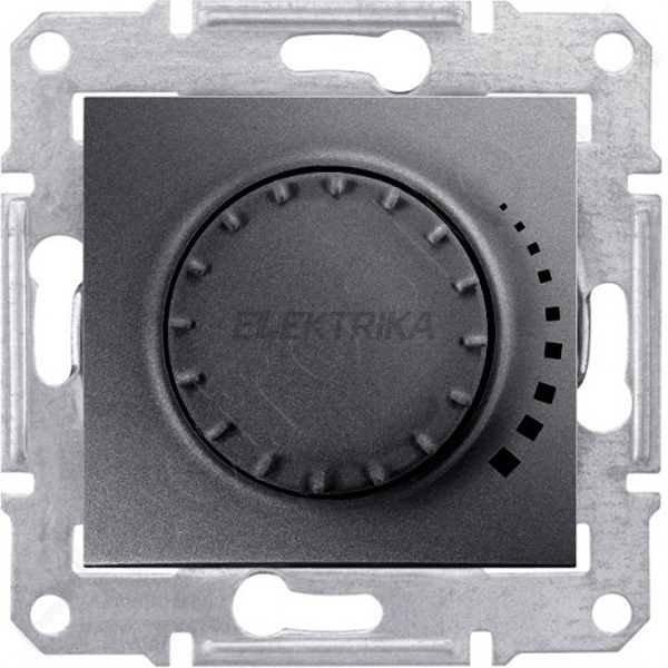 Діммер індуктивний поворотно-натискний Schneider Electric Sedna графіт (SDN2200570)