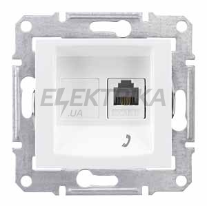 Розетка телефонна RJ11 Schneider Electric Sedna біла (SDN4101121)