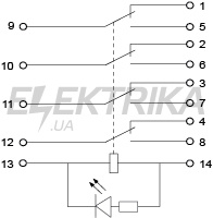 Реле проміжне АСКО-УКРЕМ МY4 (DC 110 V) (A0090010022)