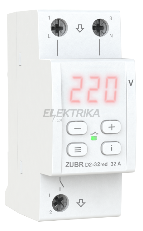 Реле напруги ZUBR D2-32 red