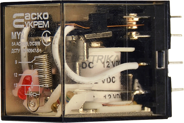 Реле проміжне АСКО-УКРЕМ МY2 (DC 12 V) (A0090010023)
