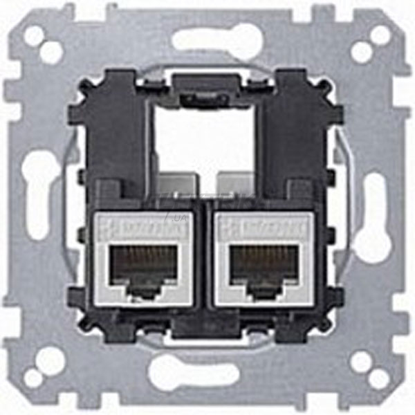 Механізм комп'ютерної розетки RJ45, 2 поста, кат. 6 UTP