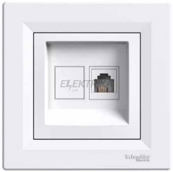 Розетка телефонна RJ11 Schneider Electric Asfora білий (EPH4100121)