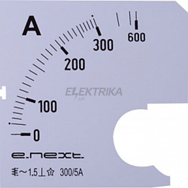 Шкала для амперметра щитового e.meter72.a300.scale АС 300А 72х72мм