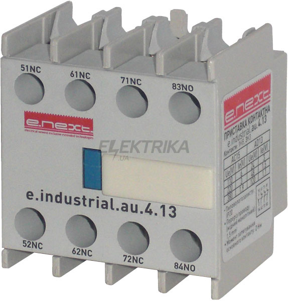 Додатковий контакт e.industrial.au.4.13, 1no+3nc
