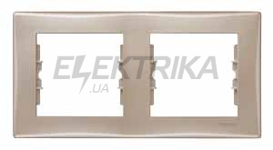 Рамка 2-постова горизонтальна Schneider Electric Sedna титан (SDN5800368)