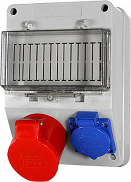 Монтажний набір 16А 3Р+N+Z 220/400V, 16A 2P+Z 250V, клемна колодка 5х4кв.мм