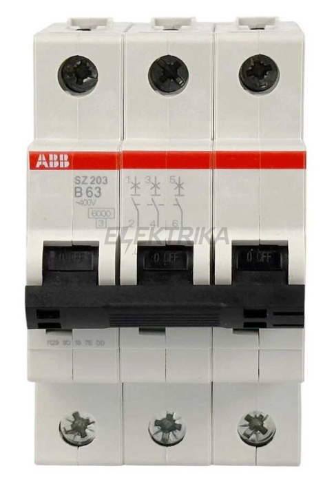 Автоматичний вимикач ABB SZ203-B63 (2CDS253025R0635)