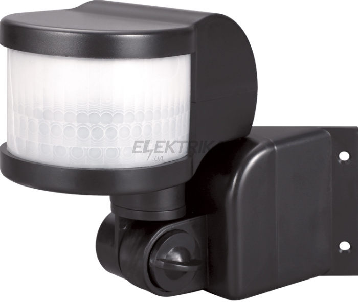 Датчик руху інфрачервоний e.sensor.pir.13.black(чорний) 270°, IP44 (s061019)