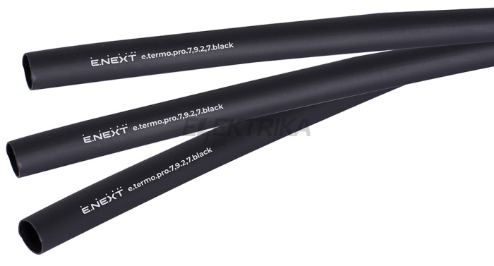 Термоусаджувальна трубка з клейовим шаром e.termo.pro.7,9.2,7.black, 7,9/2,7, 1м, чорна (p092024)