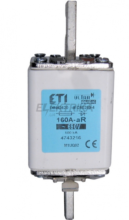 Плавка вставка запобіжник ETI M1UQ02/160A/690V 004743216