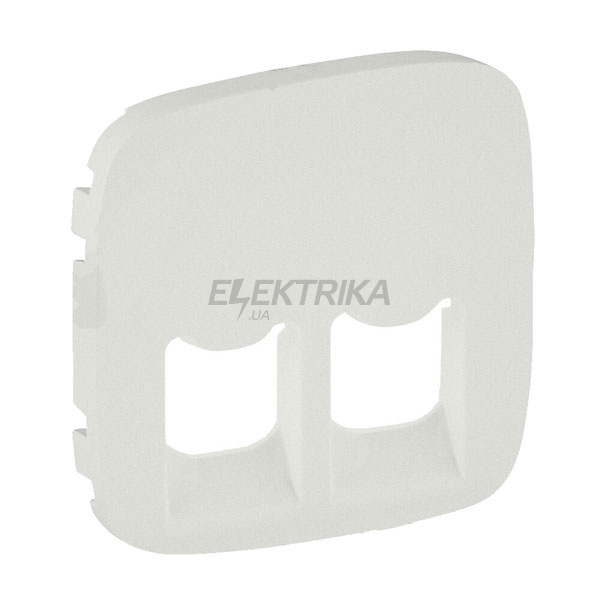 Панель лицьова розетки подвійний RJ11+RJ45, перли, Valena ALLURE