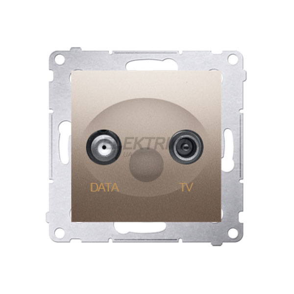 Розетка DATA-TV кінцева 5 дБ Simon 54, золота матова