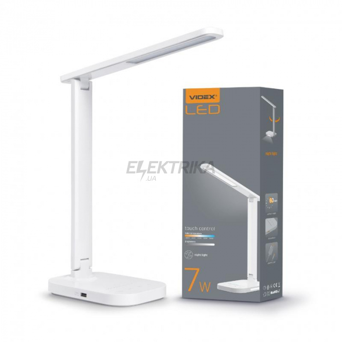 LED настільна лампа VIDEX TF12W 7W 3000-6500K (VL-TF12W)