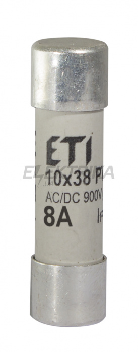 Плавка вставка запобіжник ETI CH10x38 gR 8A/900V AC/DC 002625030