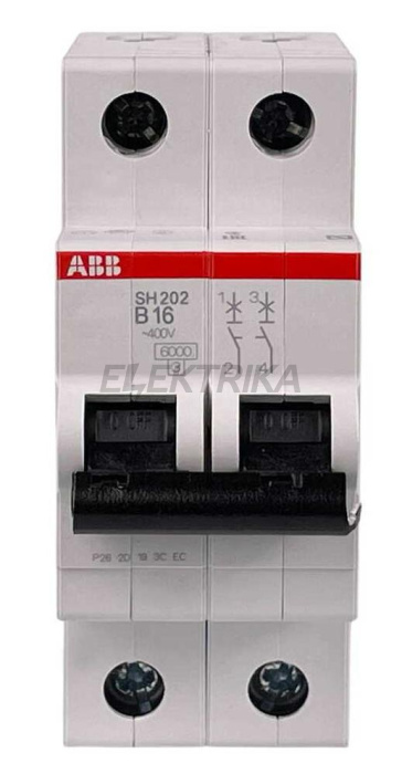 Автоматичний вимикач ABB SH202-B16 (2CDS212001R0165)