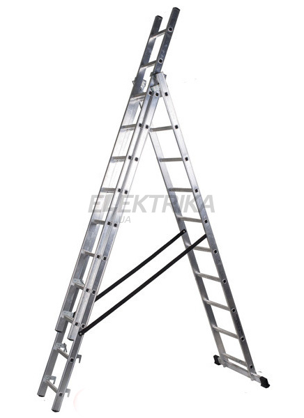 Сходи трисекційні VIRASTAR DW 3 PROFI LIGHT 3x10 ступенів (DW3x10)
