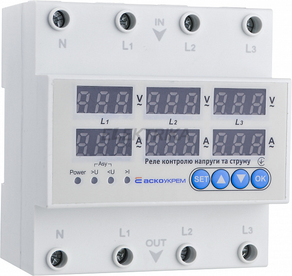 Реле контролю напруги та струму RKV 4P 63A (A0010230003)