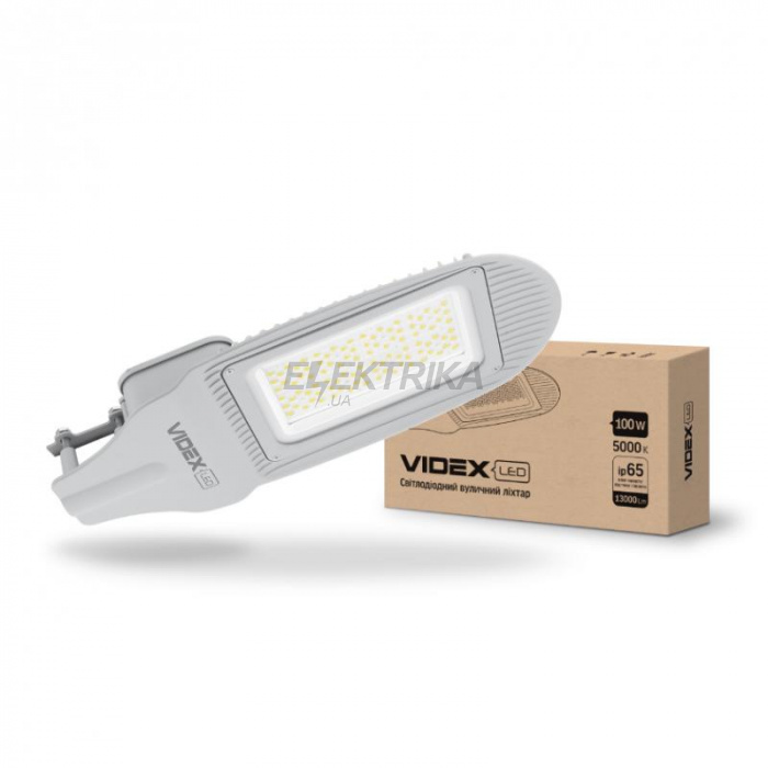 LED ліхтар вуличний VIDEX 100W 5000K Сірий (VL-SL06-1005)