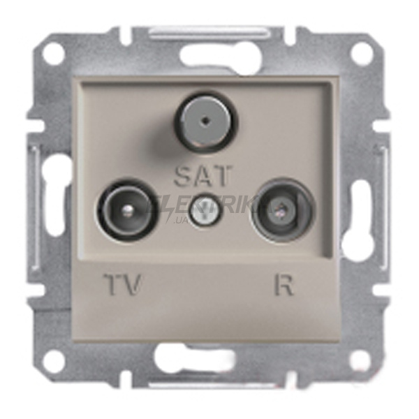 Розетка TV-R-SAT прохідна Schneider Electric Asfora 4дб бронза (EPH3500269)